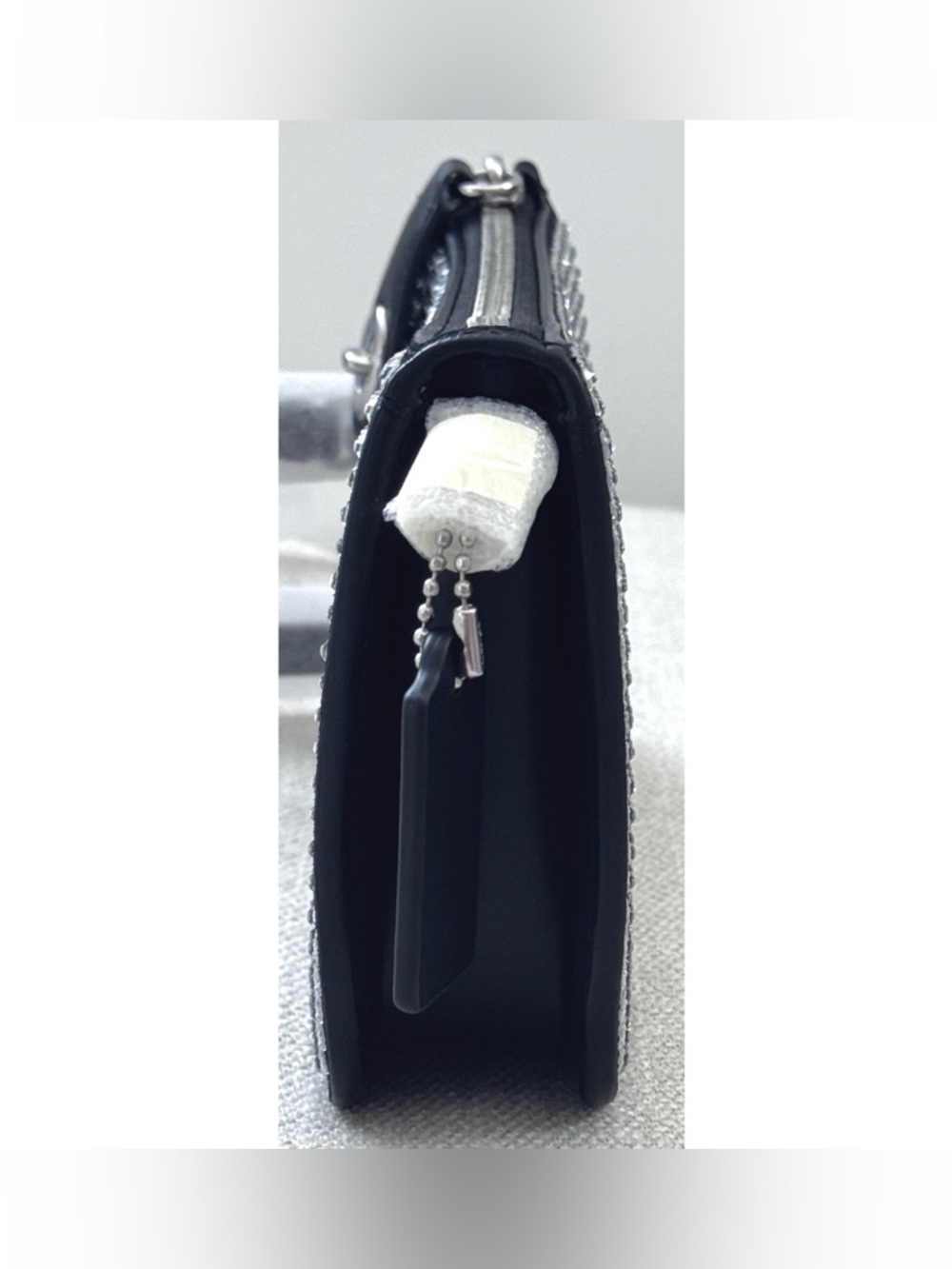 COACH Penn Shoulder Bag With Crystal, BLACK - Picture 6 of 15